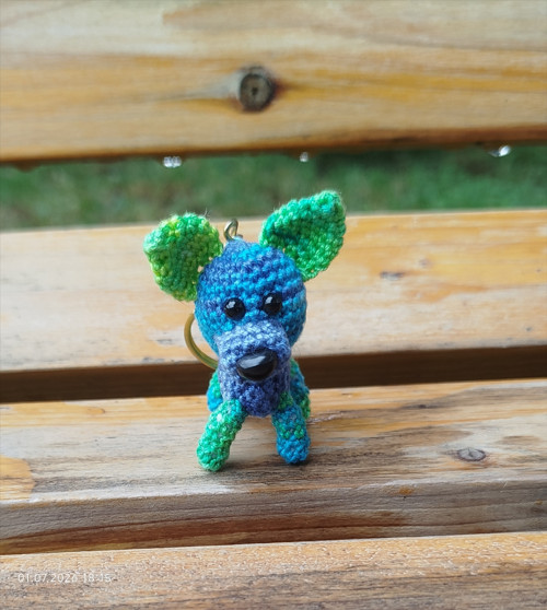 Handmade Amigurumi Dog Keychain 2" — foto 2