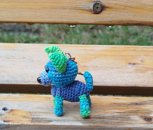 Handmade Amigurumi Dog Keychain 2" — foto 5