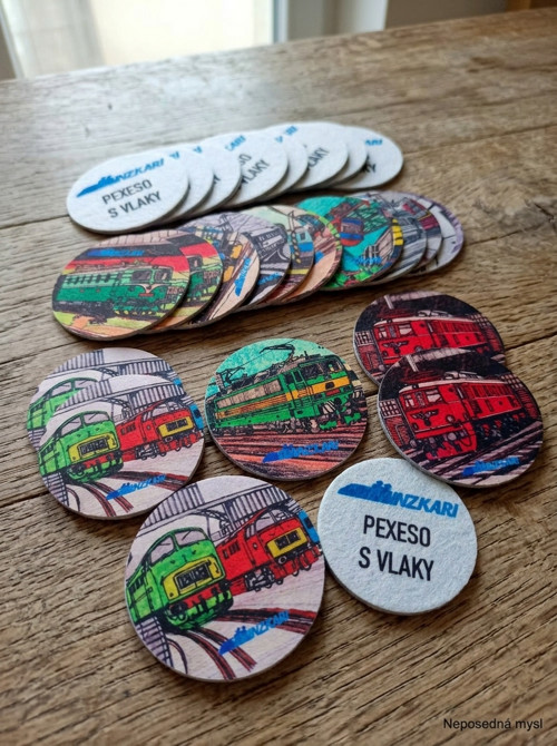 Kovové pexeso s vlaky TRAINZKARI — foto 4