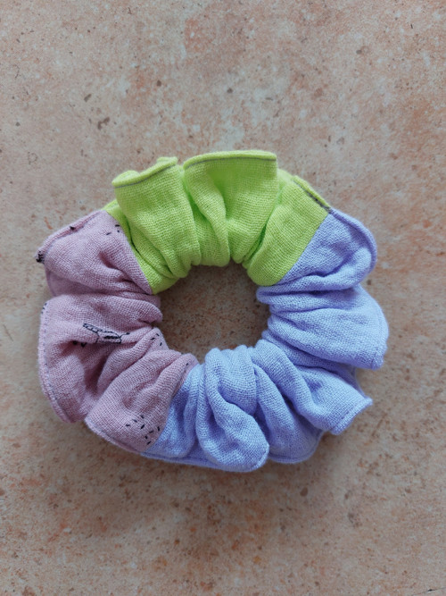 Mušelínová gumička do vlasů scrunchie - MIX — foto 2