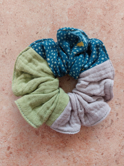 Mušelínová gumička do vlasů scrunchie - MIX — foto 2