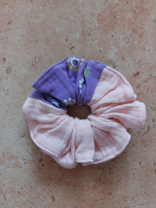 Mušelínová gumička do vlasů scrunchie - MIX — foto 2