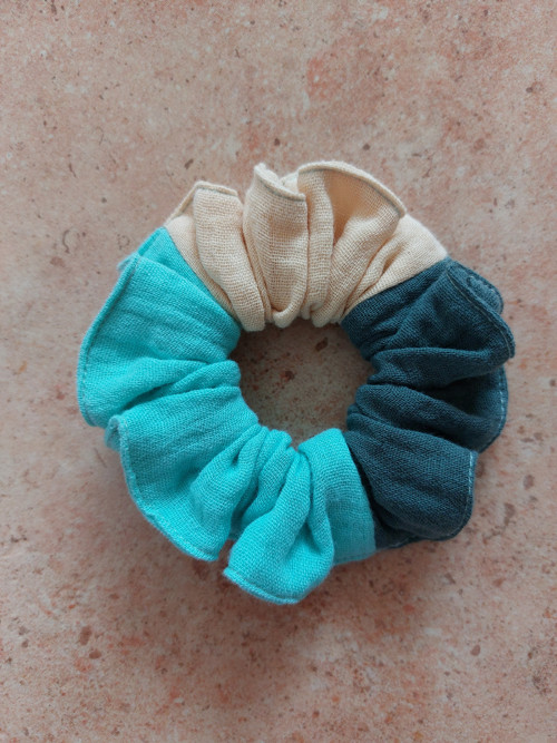 Mušelínová gumička do vlasů scrunchie - MIX — foto 2