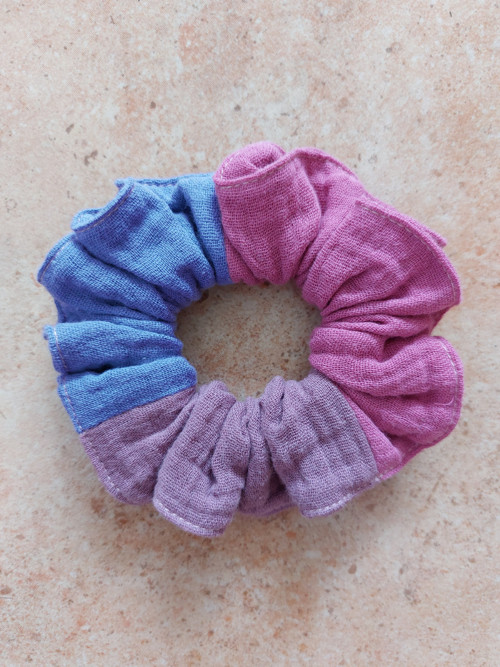 Mušelínová gumička do vlasů scrunchie - MIX — foto 2