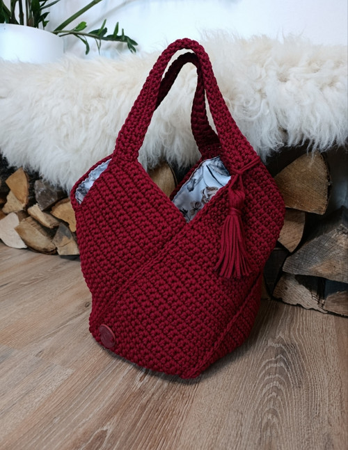 Velká háčkovaná kabelka "shopper bag" — foto 2