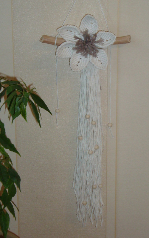 Macrame květ bílý — foto 2