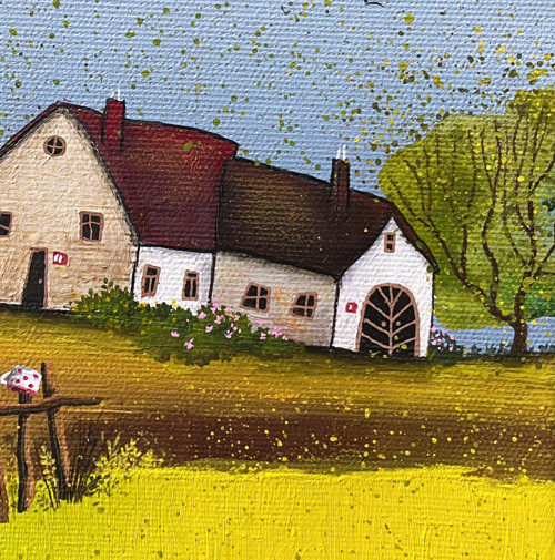Originální obraz: Vesnička česká - 20x20cm — foto 4