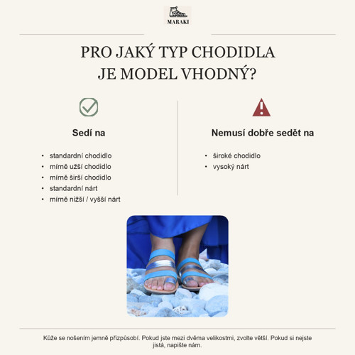 Kožené pantofle VAI – modro-stříbrné — foto 5