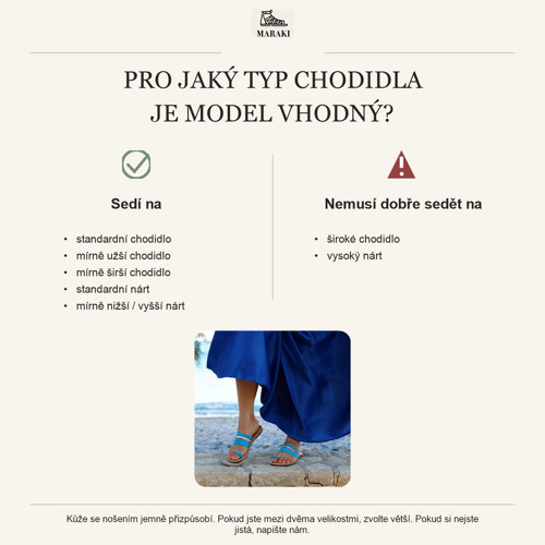 Kožené pantofle MYRTOS – modrostříbrné — foto 5