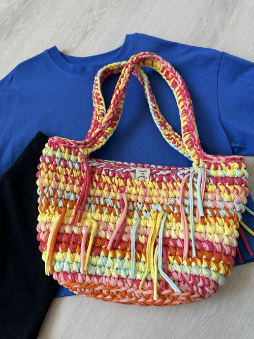 Háčkovaná letní kabelka/beach bag — foto 4
