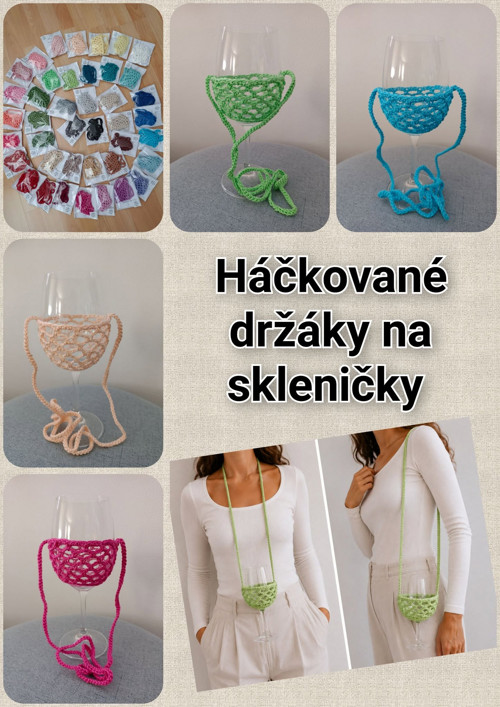 Háčkovaný držák na skleničku — foto 2