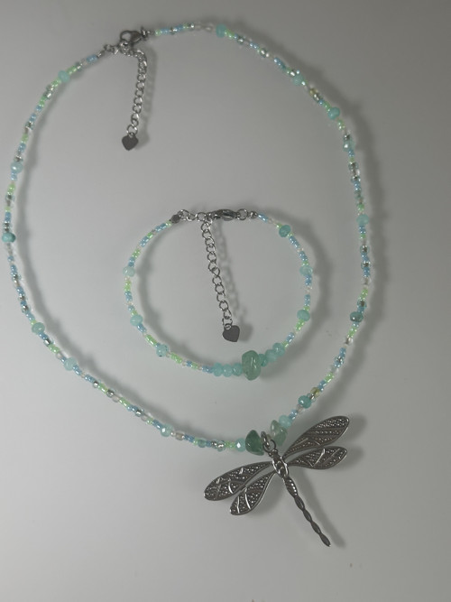 Set Dragonfly s akvamarínem — foto 2