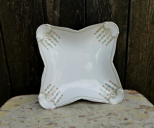 Čtyřcípá...secesní porcelánová mísa — foto 2