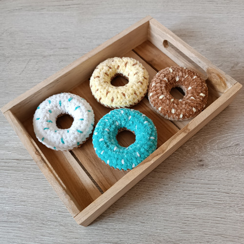 Donut bílý a tyrkysový - sada 2 ks — foto 4
