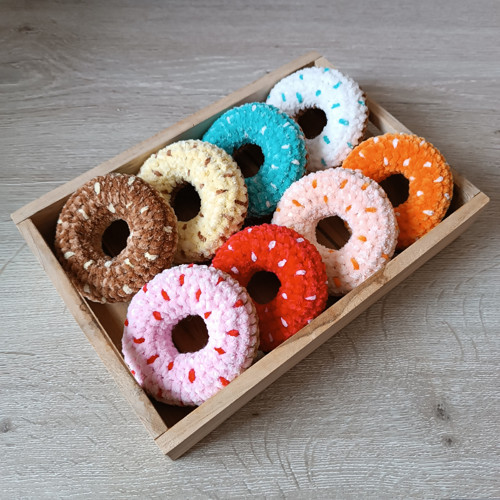 Donut bílý a tyrkysový - sada 2 ks — foto 2