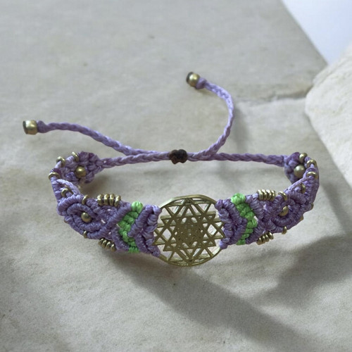 Macramé náramek Sri Yantra — foto 2