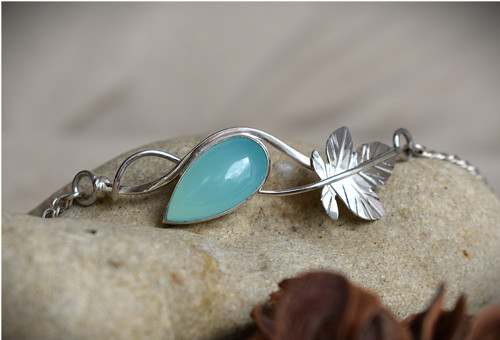 Náramek s aqua chalcedonem — foto 3