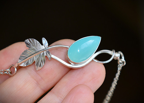 Náramek s aqua chalcedonem — foto 2