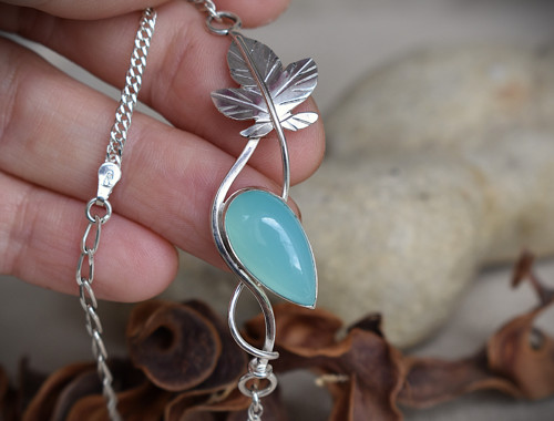 Náramek s aqua chalcedonem — foto 4