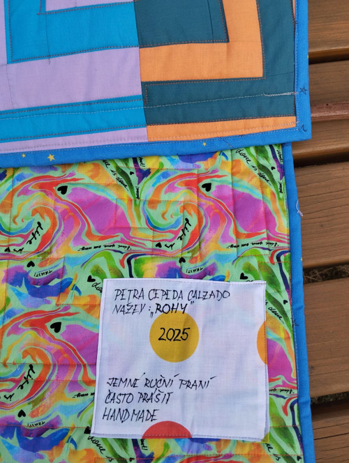 Textilní patchwork obraz Rohy — foto 4
