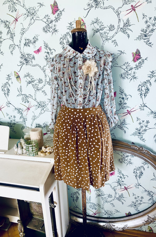 Sukně dots hedvábná — foto 2