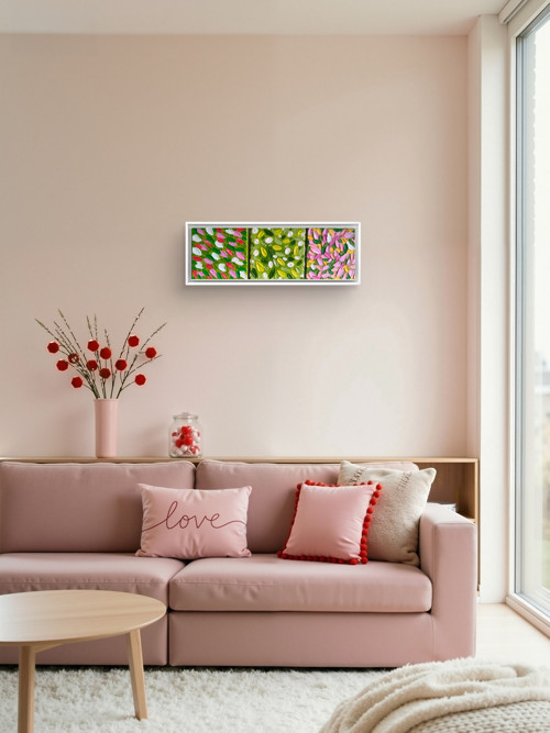Strukturovaný triptych "Jarní vánice" — foto 2