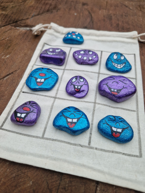 Malované kamínky - hra tic tac toe — foto 4