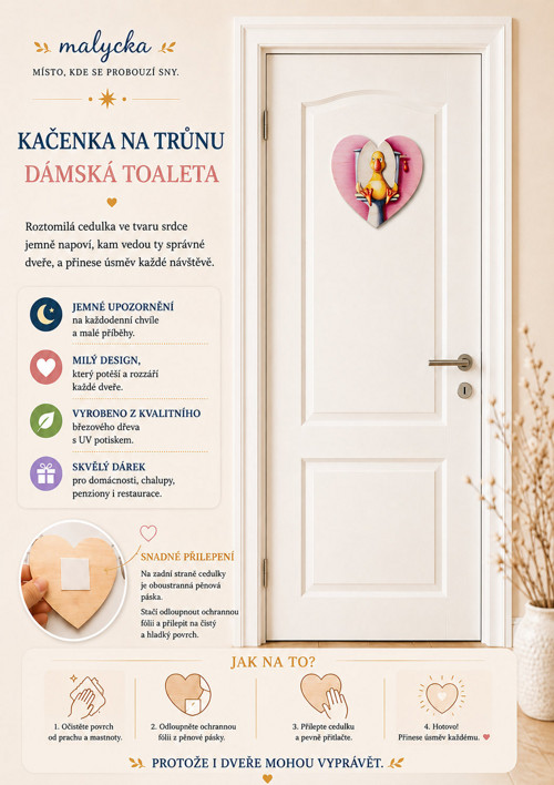 Dámy | vtipná cedulka na dveře — foto 2