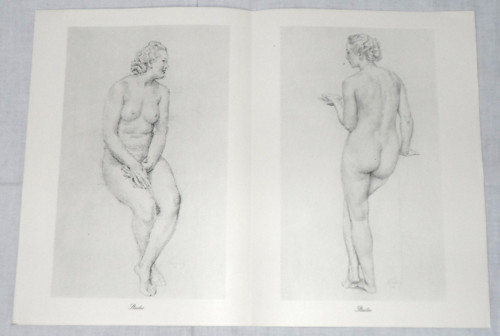 Grafický DVOJLIST • Max Švabinský, akt studie — foto 2