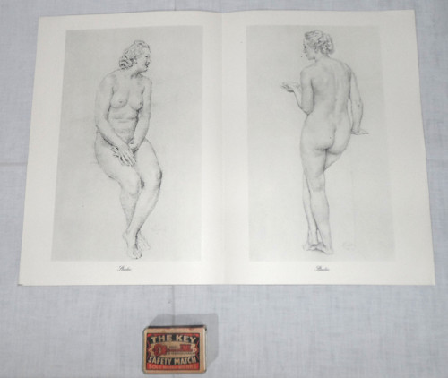Grafický DVOJLIST • Max Švabinský, akt studie — foto 3