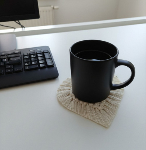 Macramé podložka - srdce — foto 5