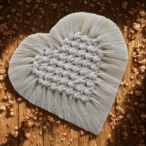 Macramé podložka - srdce — foto 4
