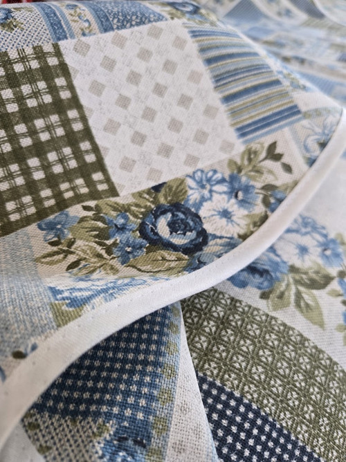 Ubrus venkovský patchwork-modrý — foto 4
