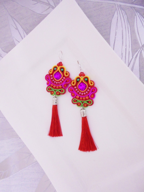 Soutache nausnice — foto 2