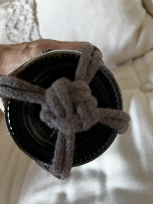 Dárková Boho taška na vino MINI mocca — foto 3