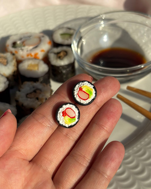 Sushi (peckové náušnice) — foto 3