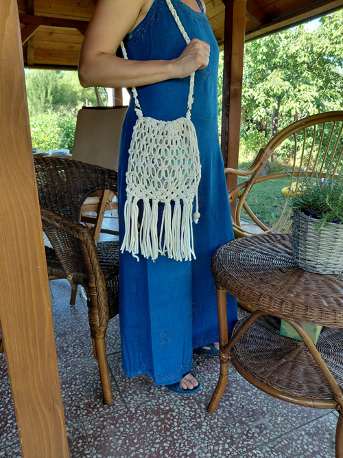 Boho kabelka s třásněmi Síťovka — foto 2