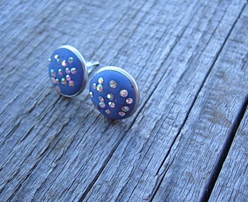 Náušnice - nerez ocel - fimo — foto 2