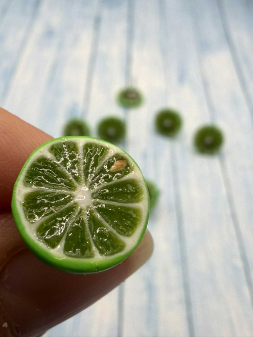 Náušnice limety plátky napichovací — foto 3