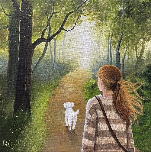 Spolu / originální obraz - 30x30cm — foto 2