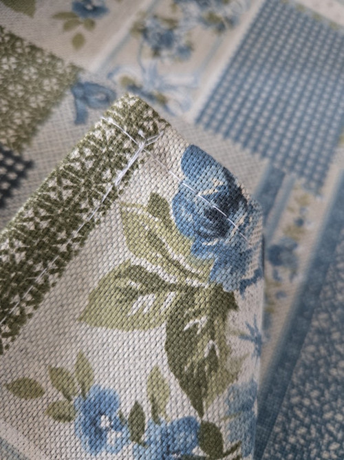 Ubrus venkovský patchwork-modrý — foto 5