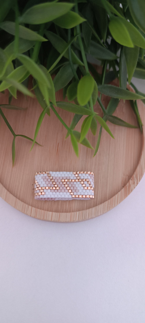 Prstýnek rosegold geometrie — foto 3