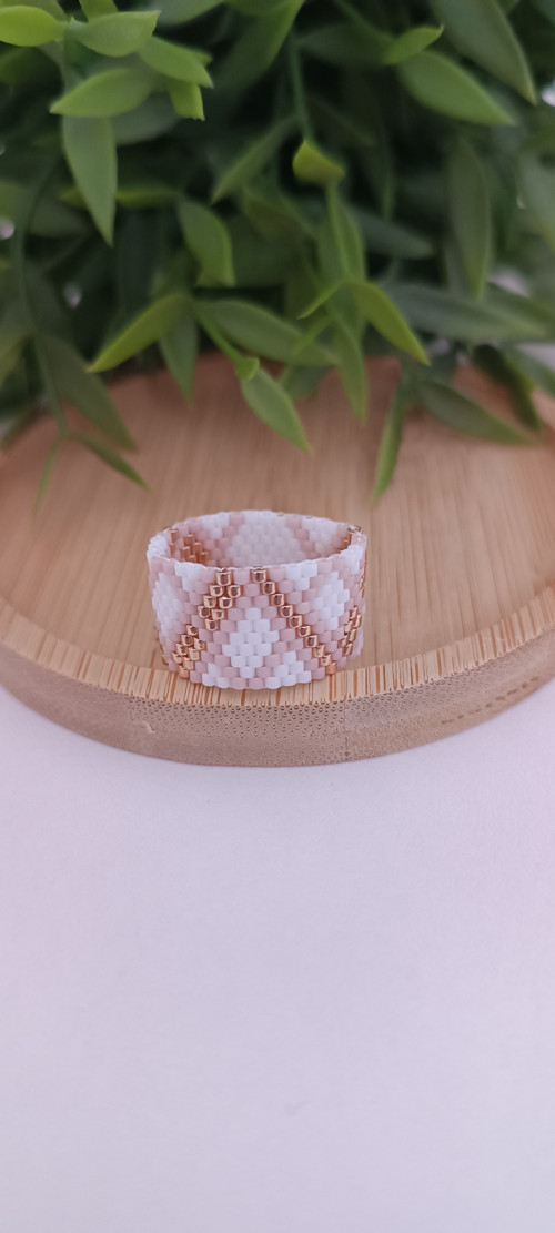 Prstýnek rosegold mozaika — foto 2