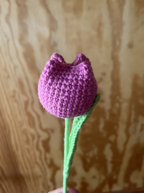 Háčkovaný tulipán - na objednávku — foto 3