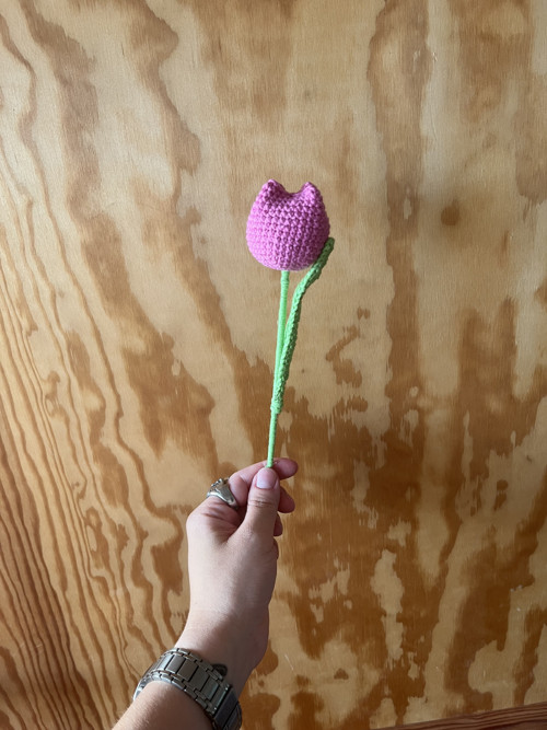 Háčkovaný tulipán - na objednávku — foto 2