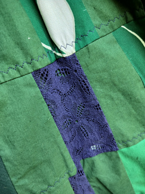 Patchworková sukně modro zelená XL — foto 6