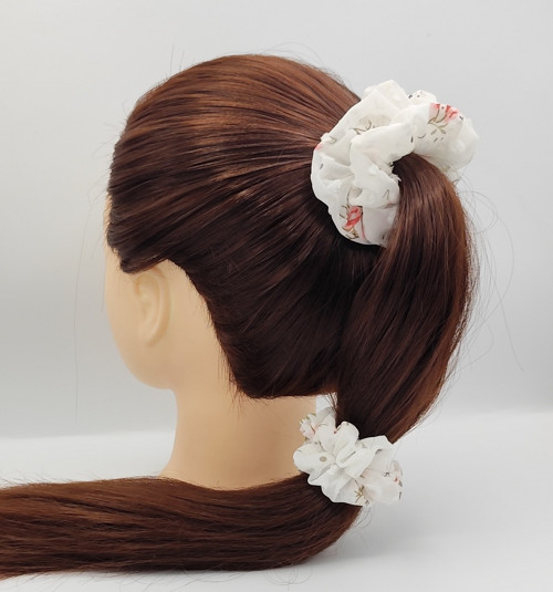 Scrunchie gumička Bílá L - klasik — foto 2