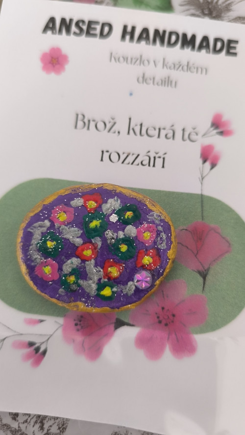 Brož květinový pugét — foto 2
