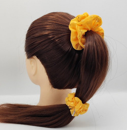Scrunchie gumička Žlutá L - klasik — foto 2