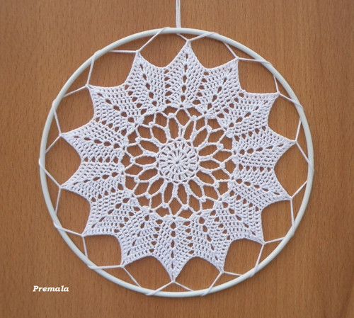Dečka do lapače snů 17 cm krémová — foto 2